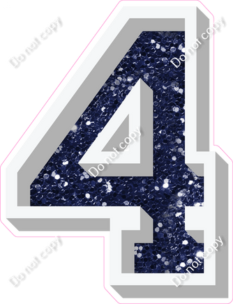 VA 18" Individuals - Navy Blue Sparkle 4