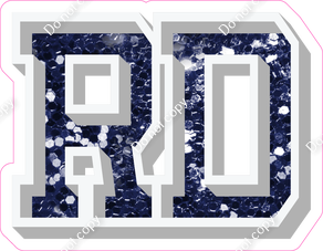 VA 18" Individuals - Navy Blue Sparkle RD