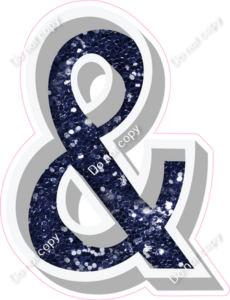 VA 18" Individuals - Navy Blue Sparkle &