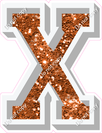 VA 18" Individuals - Orange Sparkle X