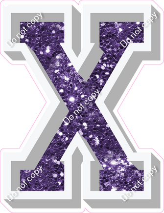 VA 18" Individuals - Purple Sparkle X