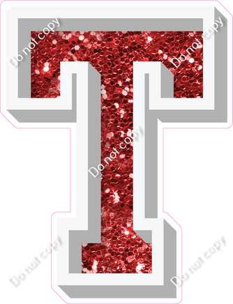VA 18" Individuals - Red Sparkle T