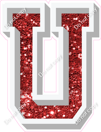 VA 18" Individuals - Red Sparkle U