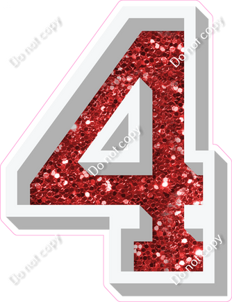 VA 18" Individuals - Red Sparkle 4
