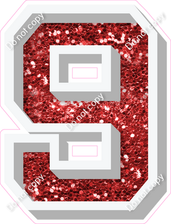 VA 18" Individuals - Red Sparkle 9