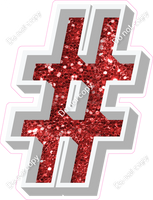 VA 18" Individuals - Red Sparkle #