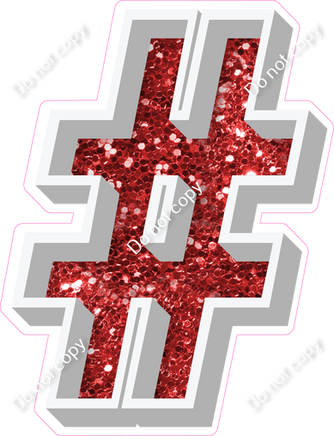 VA 18" Individuals - Red Sparkle #