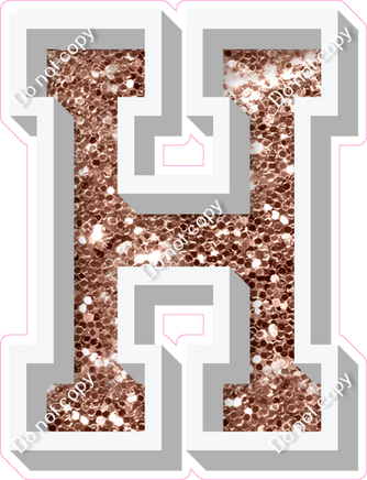 VA 18" Individuals - Rose Gold Sparkle H
