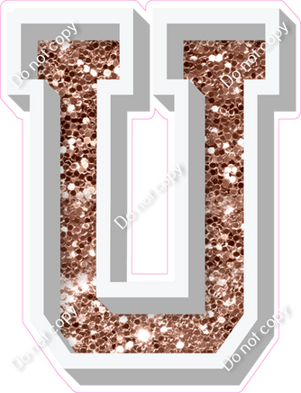 VA 18" Individuals - Rose Gold Sparkle U