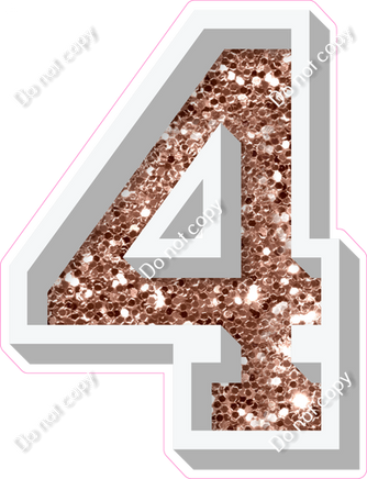 VA 18" Individuals - Rose Gold Sparkle 4