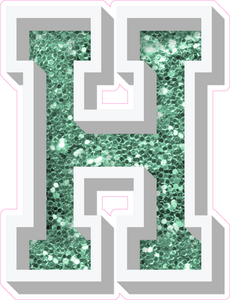 VA 18" Individuals - Sea Foam Sparkle H