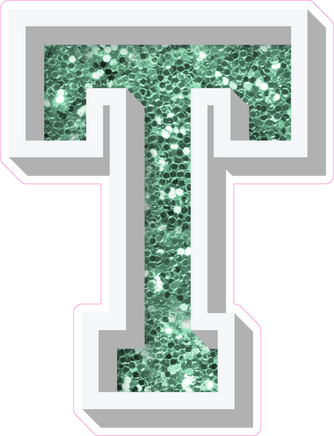 VA 18" Individuals - Sea Foam Sparkle T