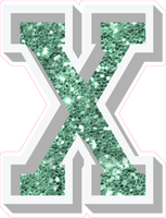 VA 18" Individuals - Sea Foam Sparkle X