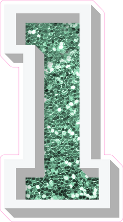 VA 18" Individuals - Sea Foam Sparkle 1