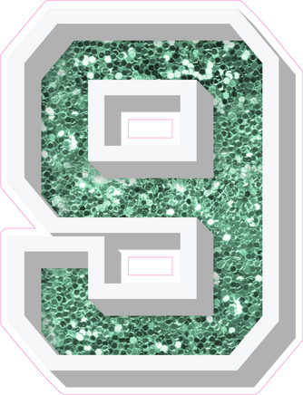 VA 18" Individuals - Sea Foam Sparkle 9
