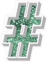 VA 18" Individuals - Sea Foam Sparkle #