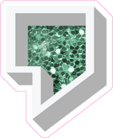 VA 18" Individuals - Sea Foam Sparkle Apostrophe