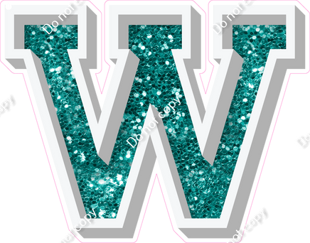VA 18" Individuals - Teal Sparkle W