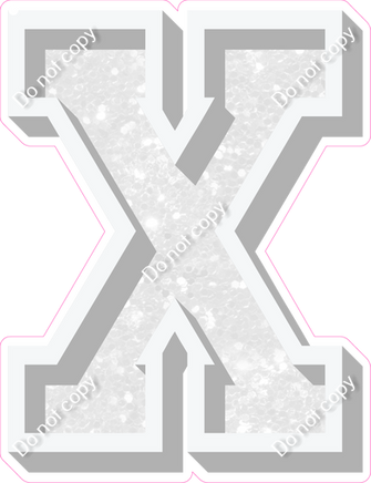 VA 18" Individuals - White Sparkle X