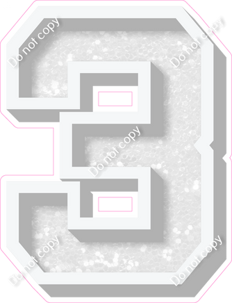 VA 18" Individuals - White Sparkle 3