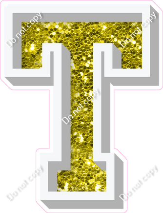 VA 18" Individuals - Yellow Sparkle T