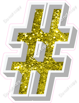 VA 18" Individuals - Yellow Sparkle #