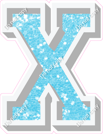 VA 23.5" Individuals - Baby Blue Sparkle X