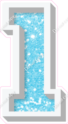 VA 23.5" Individuals - Baby Blue Sparkle 1