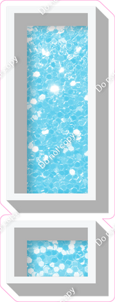 VA 23.5" Individuals - Baby Blue Sparkle !