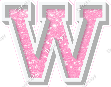 VA 23.5" Individuals - Baby Pink Sparkle W
