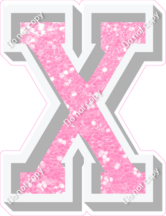 VA 23.5" Individuals - Baby Pink Sparkle X
