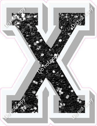 VA 23.5" Individuals - Black Sparkle X