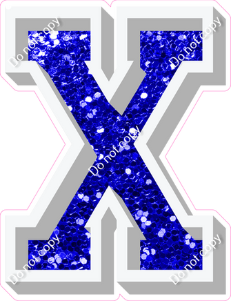 VA 23.5" Individuals - Blue Sparkle X