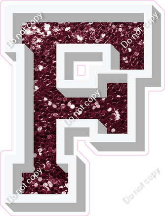 VA 23.5" Individuals - Burgundy Sparkle F