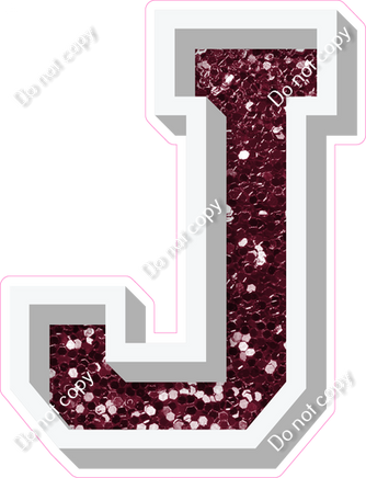 VA 23.5" Individuals - Burgundy Sparkle J