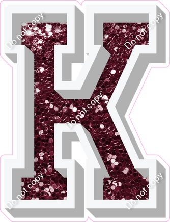 VA 23.5" Individuals - Burgundy Sparkle K