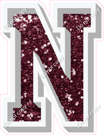 VA 23.5" Individuals - Burgundy Sparkle N