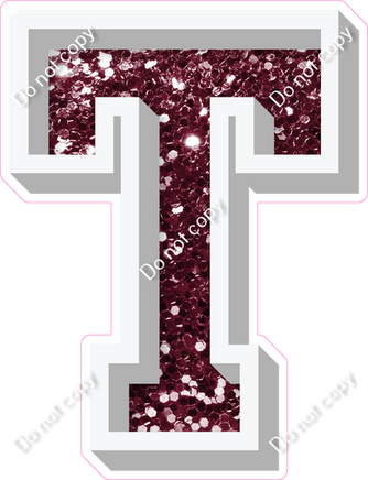 VA 23.5" Individuals - Burgundy Sparkle T