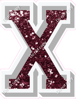 VA 23.5" Individuals - Burgundy Sparkle X