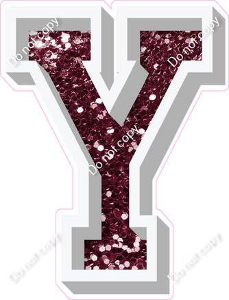 VA 23.5" Individuals - Burgundy Sparkle Y