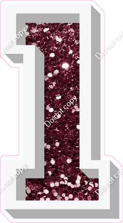 VA 23.5" Individuals - Burgundy Sparkle 1