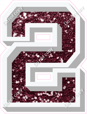 VA 23.5" Individuals - Burgundy Sparkle 2
