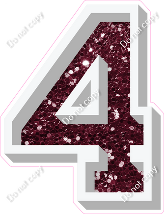 VA 23.5" Individuals - Burgundy Sparkle 4