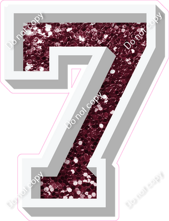 VA 23.5" Individuals - Burgundy Sparkle 7