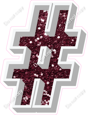 VA 23.5" Individuals - Burgundy Sparkle #