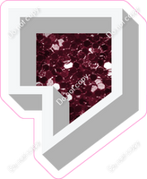 VA 23.5" Individuals - Burgundy Sparkle Apostrophe