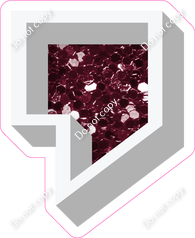 VA 23.5" Individuals - Burgundy Sparkle Apostrophe