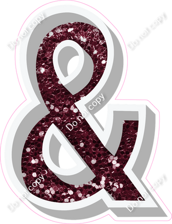 VA 23.5" Individuals - Burgundy Sparkle &