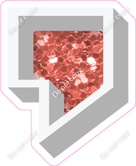 VA 23.5" Individuals - Coral Sparkle Apostrophe