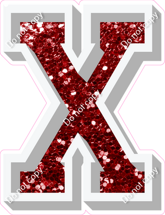 VA 23.5" Individuals - Crimson Sparkle X